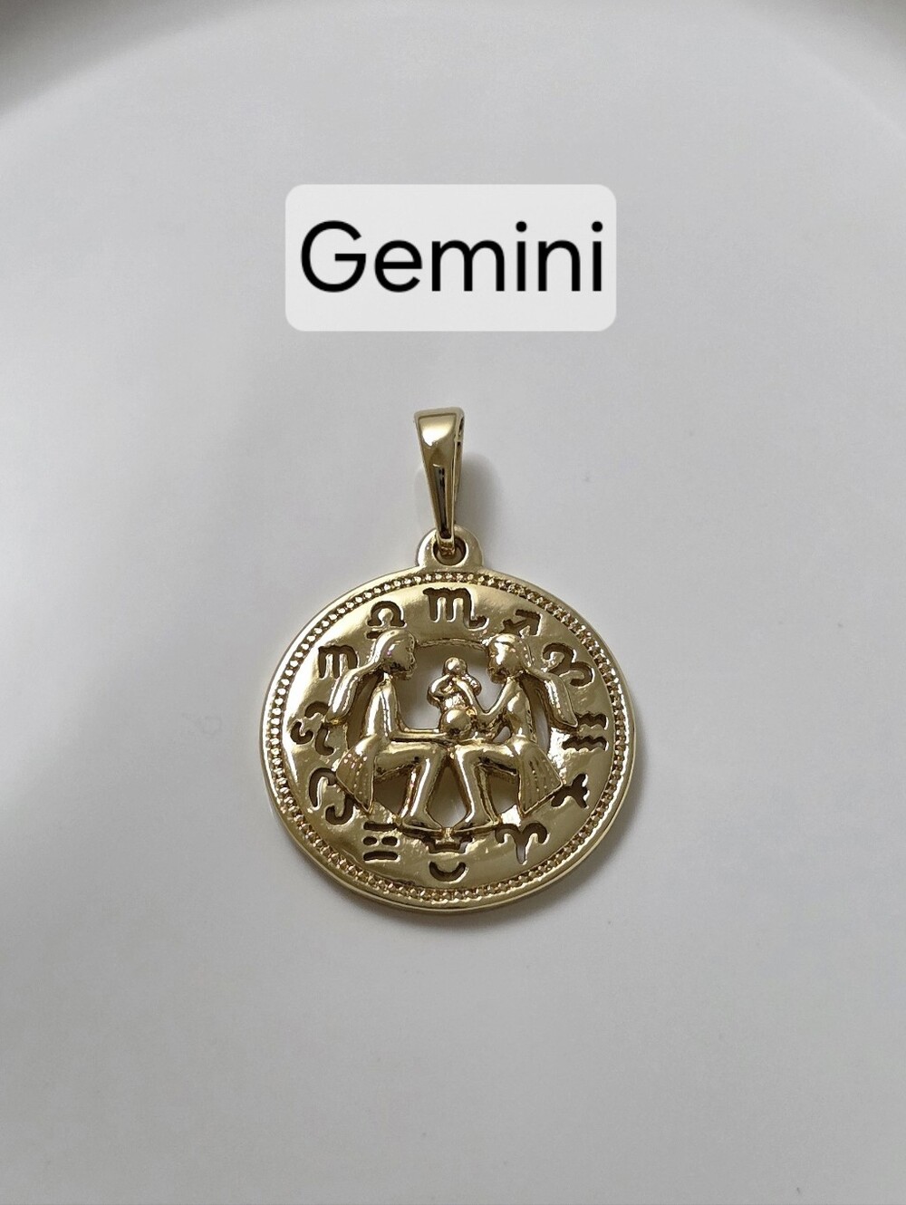 Zodiac Gemini Sign Pendant